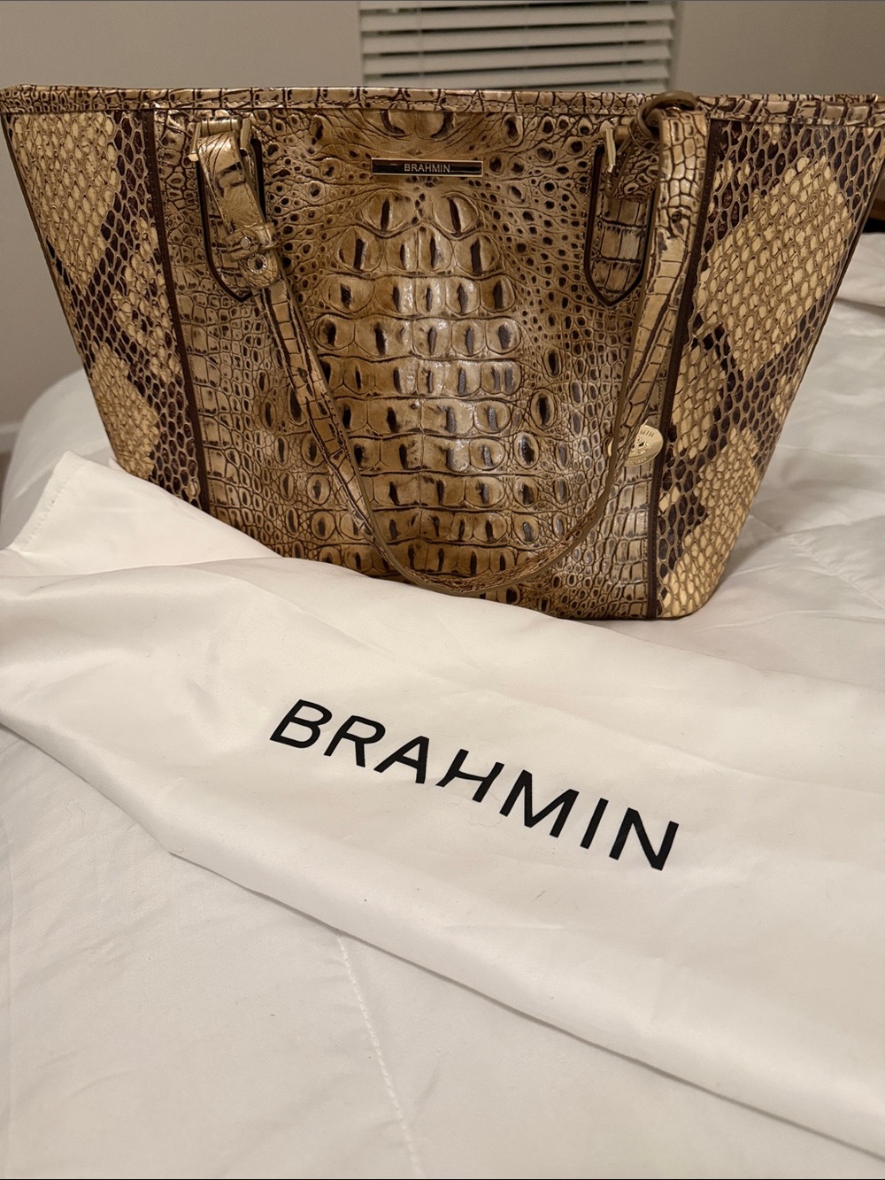 Brahmin Women's Medium Asher Croc Embossed Leather Tote